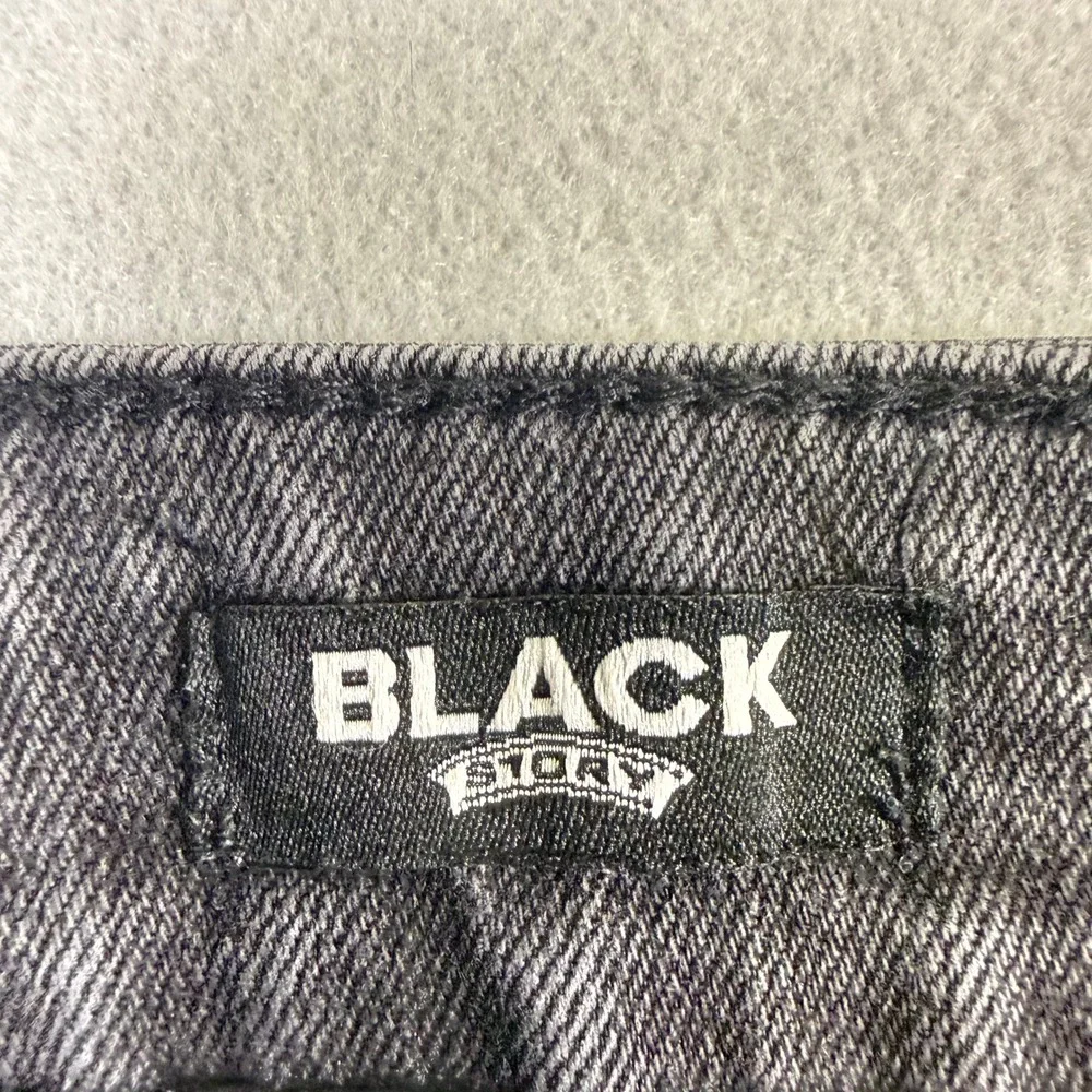 Buffalo David Bitton Driven Relaxed Straight Black Cut Off Denim Shorts Mens 33